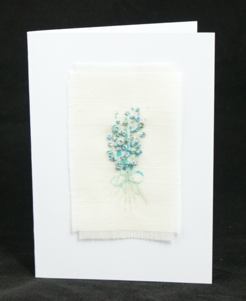 Embroidered card design 21.